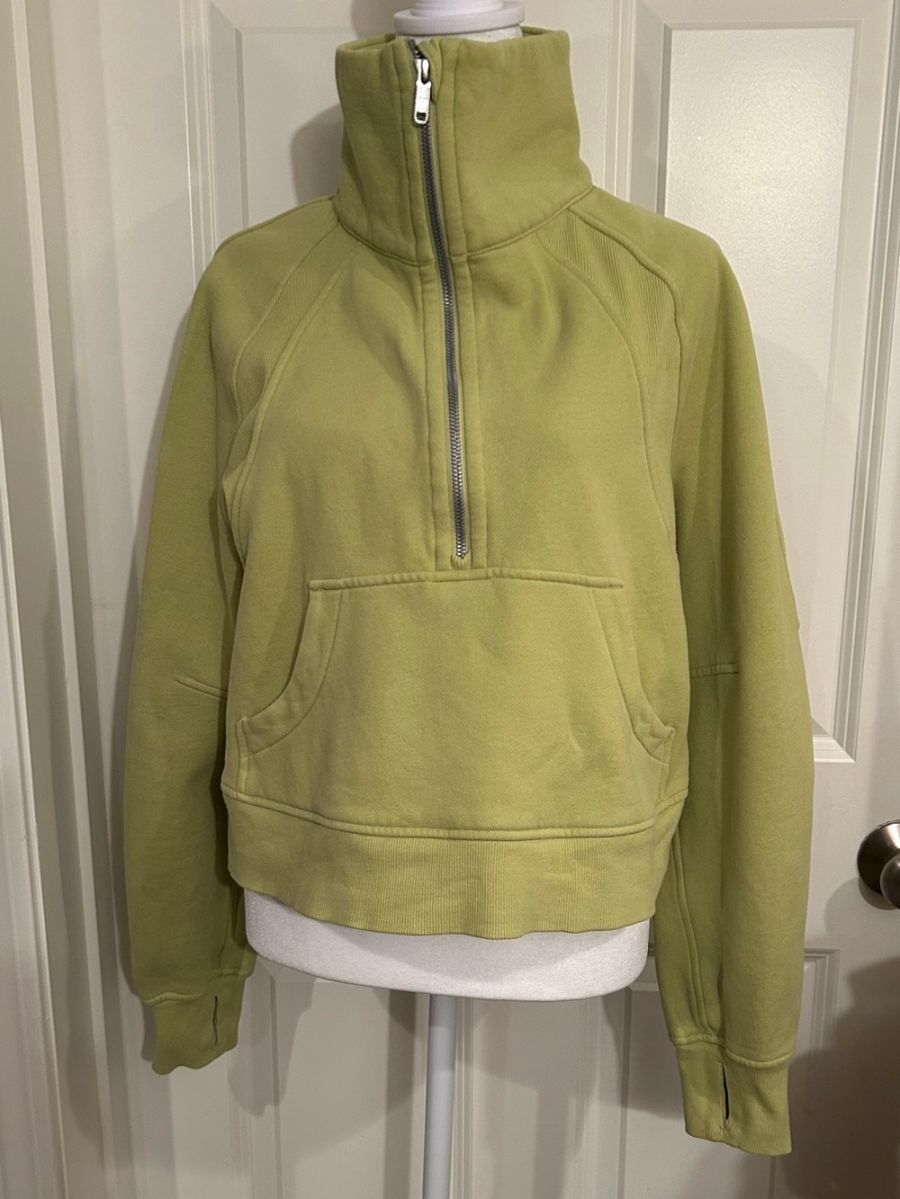 lululemon Scuba oversized Half-Zip Pullover Sweatshirt Wasabi Green - Picture 2 of 4